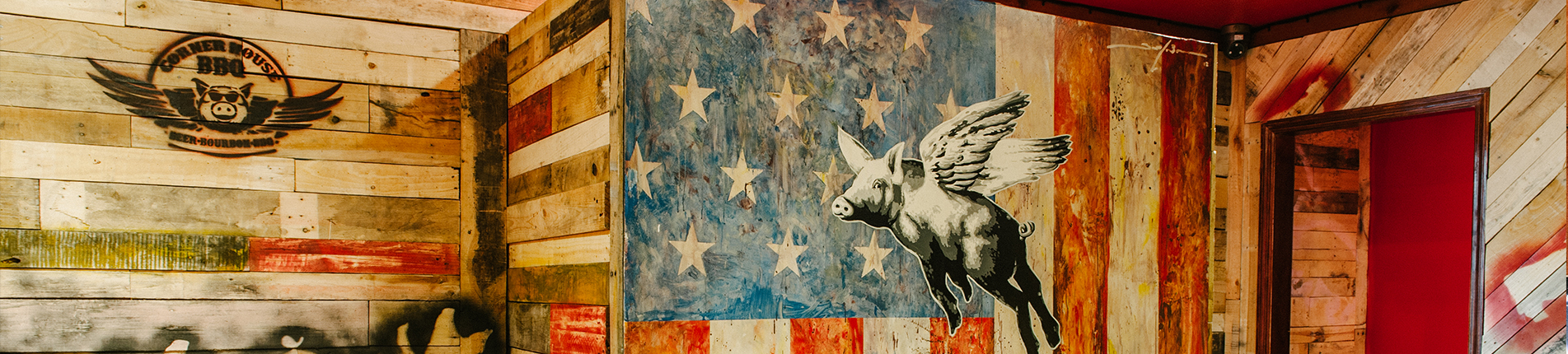 A photograph of the Corner House pig
